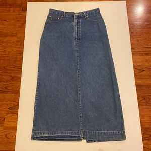 Ralph Lauren Polo Denim Skirt Long Length Size 10